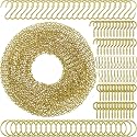 Frienda 500 Inch Metal Hanging Chains Hanging Chain for Plants Basket Hooks Set Small Chain DIY Plant Chains for Bird Feeder Birdbath Planters Grow Lights Lanterns Wind Chime and Ornaments(Gold)