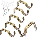 Frienda 6 Pack Curtain Rod Brackets Adjustable Wall Mounts, Green Bronze