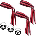 Frienda 6 Pcs Halloween Pirate Costume Pirate Party Favors