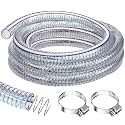 Frienda Flexible Hose Pvc Tubing with Fasteners, 1 Inch ID, 3.3 Ft