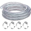 Frienda Flexible Hose Pvc Tubing with Fasteners, 1-1/2 Inch ID, 6.6 Ft