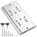 Frienda Tackle Fishing Rod Holder Adapter Plate, 3" x 6" Anodized Aircraft Grade Aluminum Compact Track System Adapter Stainless Hardware for Various Rod Holder, Not Included Track System