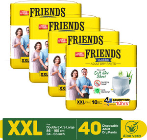 friends classic pants with odour lock and anti-bacterial absorbent core adult diapers - xxl