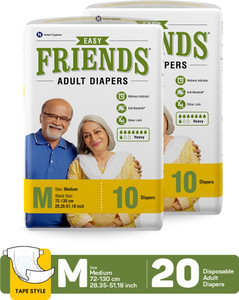 friends easy tapes adult diapers - m