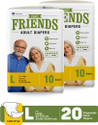 FRIENDS Easy Tapes Adult Diapers - L
