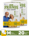 FRIENDS Easy Tapes Adult Diapers - M