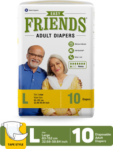 friends easy tapes adult diapers - l