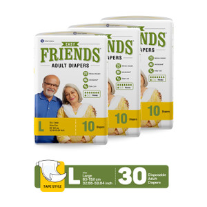 friends easy tapes adult diapers - l
