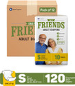 FRIENDS Easy Tapes Adult Diapers - S