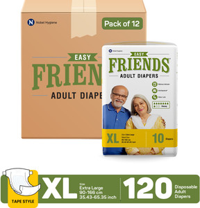 friends easy tapes adult diapers - xl