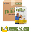 FRIENDS Easy Tapes Adult Diapers - L