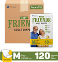 FRIENDS Easy Tapes Adult Diapers - M
