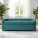 Friends Life Classic Lining Tufted Cushion Design 3 Seater Bench/Ottoman /Sofa For Home Solid Wood Settee