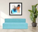 Friends Life 3 Seater Sofa Cum Bed 5X6 Comfort for All for 3 Person 3 Seater Double Foam Fold Out Sofa Cum Bed (Finish Color - Sky Blue Delivery Condition - Pre-assembled)
