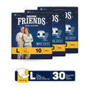 FRIENDS Overnight Tape Type Adult Diapers - L