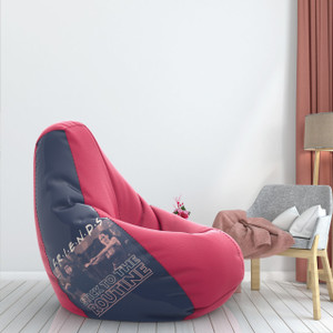 friends xl tear drop bean bag cover  without beans pink blue