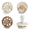 FRIGG SilkySoft Silicone Baby Pacifier 4-Pack Snowflake Dream | Made in Denmark | BPA-Free (6-18 Months)