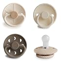 FRIGG SilkySoft Silicone Baby Pacifier 4-Pack Crystal Sparkle | Made in Denmark | BPA-Free (0-6 Months)