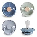 FRIGG SilkySoft Silicone Baby Pacifier 4-Pack Skyline Serenity | Made in Denmark | BPA-Free (0-6 Months)