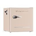 Frigidaire EFR176-CORAL 1.6 cu ft Coral Retro Fridge with Side Bottle Opener. for The Office, Dorm Room or Cabin