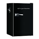 FRIGIDAIRE EFR376-BLACK 3.1 Cu Ft Black Retro Bar Fridge with Side Bottle Opener