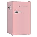 Frigidaire EFR376 Retro Bar Fridge Refrigerator with Side Bottle Opener, 3.2 cu. Ft, Pink/Coral