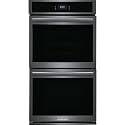 Frigidaire Gallery 27 in. Double Electric Built-in Wall Oven with Total Convection in Smudge-Proof Black Stainless Steel GCWD2767AD