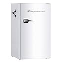 Frigidaire Retro Compact Fridge with Chiller, 3.2 cu ft Countertop Fridge with Built-In Bottle Opener, Compact Refrigerator for Office, Bedroom, Dorm Room or Cabin - 18.7"D x 19.01"W x 33.27"H (White)