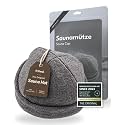 frihed. Sauna hat - Made of woolwalk - 100% Sheep's Wool - Premium Sauna Accessory - Flexible Size - Made in Germany