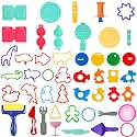 FRIMOONY Dough Tools Set for Kids, Various Animal Molds, Rolling Pins, Random Color, 47 PCS