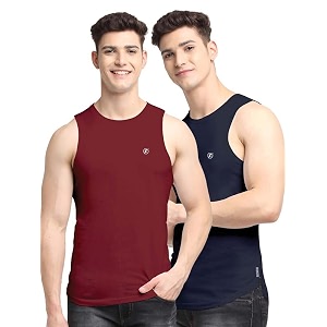 men39s pack of 2 innerwear solid round neck sleeveless side cut vest sando for boy39s - regular fit
