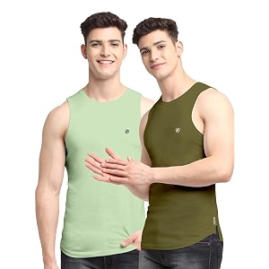 men39s pack of 2 innerwear solid round neck sleeveless side cut vest sando for boy39s - regular fit