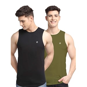 men39s pack of 2 innerwear solid round neck sleeveless side cut vest sando for boy39s - regular fit