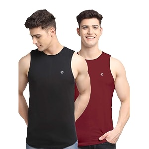 men39s pack of 2 innerwear solid round neck sleeveless side cut vest sando for boy39s - regular fit