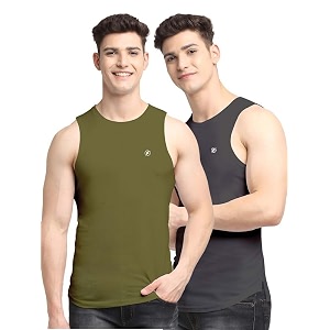 men39s pack of 2 innerwear solid round neck sleeveless side cut vest sando for boy39s - regular fit