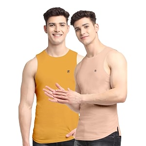 men39s pack of 2 innerwear solid round neck sleeveless side cut vest sando for boy39s - regular fit