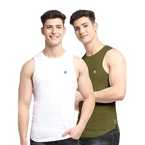men39s pack of 2 innerwear solid round neck sleeveless side cut vest sando for boy39s - regular fit