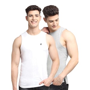 men39s pack of 2 innerwear solid round neck sleeveless side cut vest sando for boy39s - regular fit