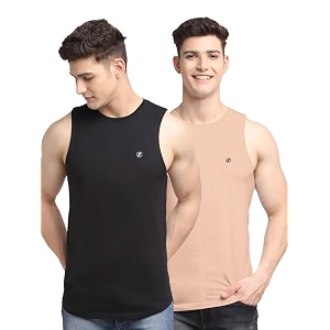 men39s pack of 2 innerwear solid round neck sleeveless side cut vest sando for boy39s - regular fit