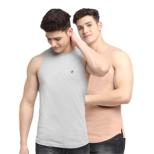 men39s pack of 2 innerwear solid round neck sleeveless side cut vest sando for boy39s - regular fit