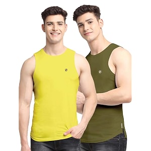 men39s pack of 2 innerwear solid round neck sleeveless side cut vest sando for boy39s - regular fit