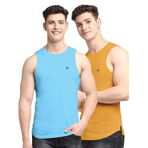 men39s pack of 2 innerwear solid round neck sleeveless side cut vest sando for boy39s - regular fit