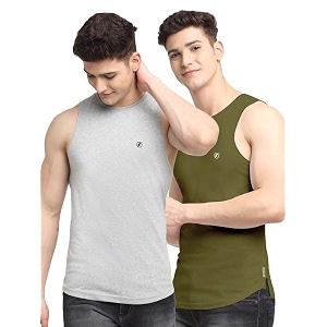 men39s pack of 2 innerwear solid round neck sleeveless side cut vest sando for boy39s - regular fit