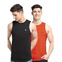 Men's Pack of 2 Innerwear Solid Round Neck Sleeveless Side Cut Vest Sando for Boy's - Regular Fit