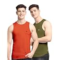 Men's Pack of 2 Innerwear Solid Round Neck Sleeveless Side Cut Vest Sando for Boy's - Regular Fit