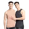 Men's Pack of 2 Innerwear Solid Round Neck Sleeveless Side Cut Vest Sando for Boy's - Regular Fit