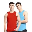 Men's Pack of 2 Innerwear Solid Round Neck Sleeveless Side Cut Vest Sando for Boy's - Regular Fit