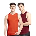 Men's Pack of 2 Innerwear Solid Round Neck Sleeveless Side Cut Vest Sando for Boy's - Regular Fit