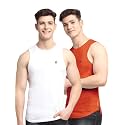 Men's Pack of 2 Innerwear Solid Round Neck Sleeveless Side Cut Vest Sando for Boy's - Regular Fit