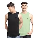 Men's Pack of 2 Innerwear Solid Round Neck Sleeveless Side Cut Vest Sando for Boy's - Regular Fit